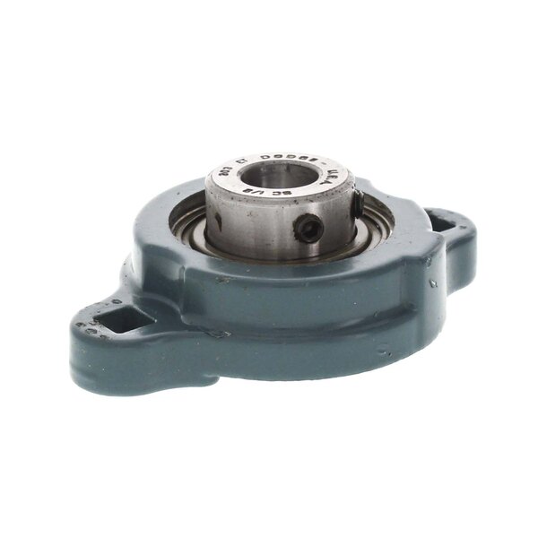 A close-up of a Grindmaster-Cecilware flange with text on it.