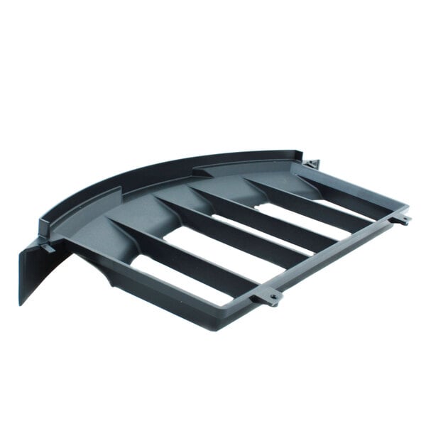 A black plastic grill with four holes.