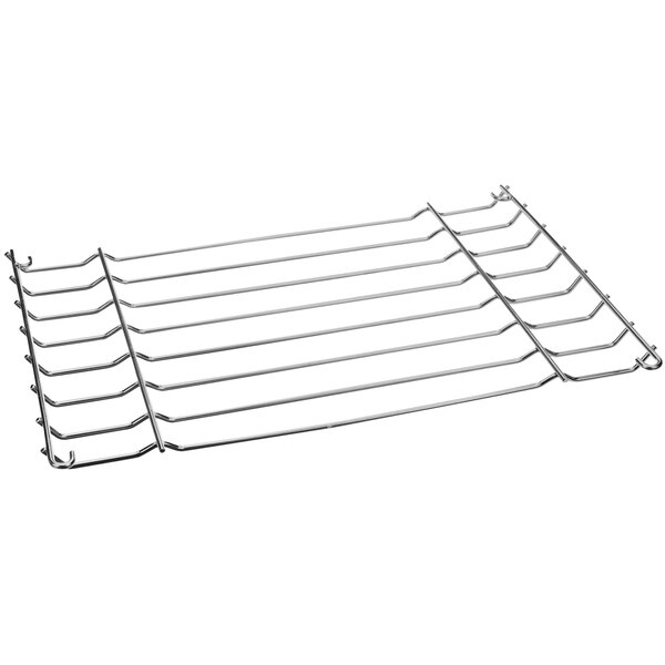 a close-up of a metal rack