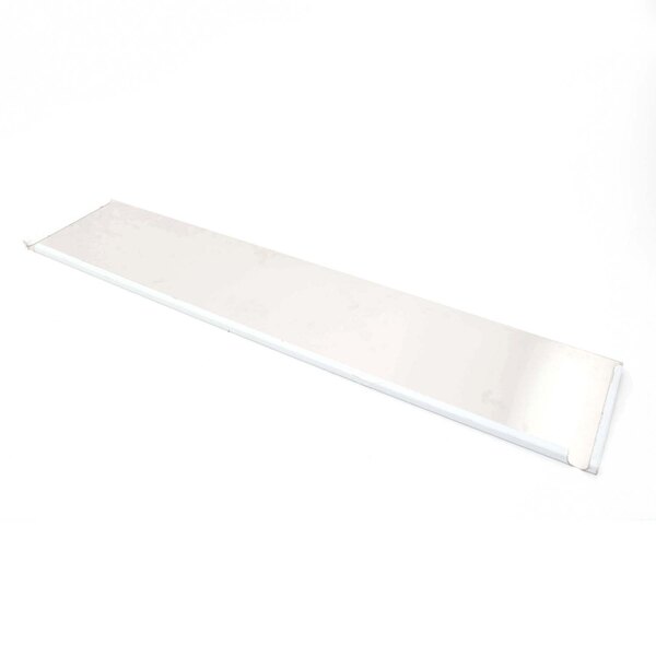 A white rectangular lid for a Randell ice cream topping rail.