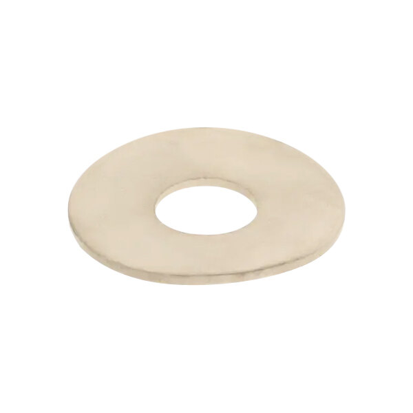 A white round gasket with a hole in it.