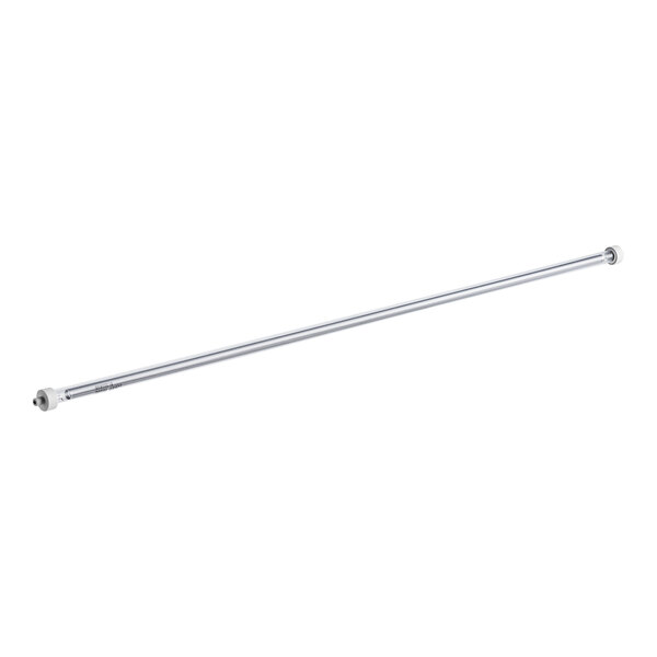 A long silver metal rod with a ball end.