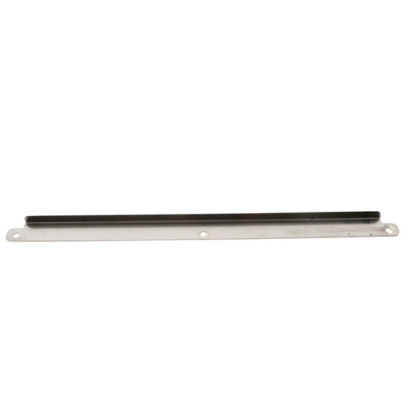 A black and white metal Vulcan guard bar with holes.
