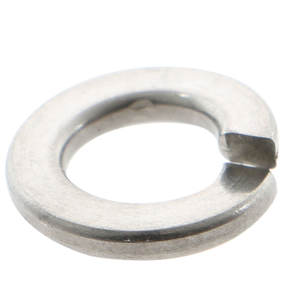 A close-up of a stainless steel Vulcan lock washer.