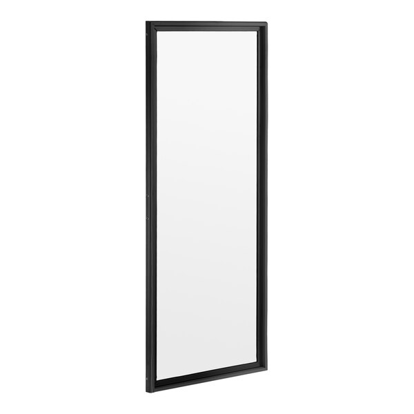 A rectangular door with a gasket and a black frame.