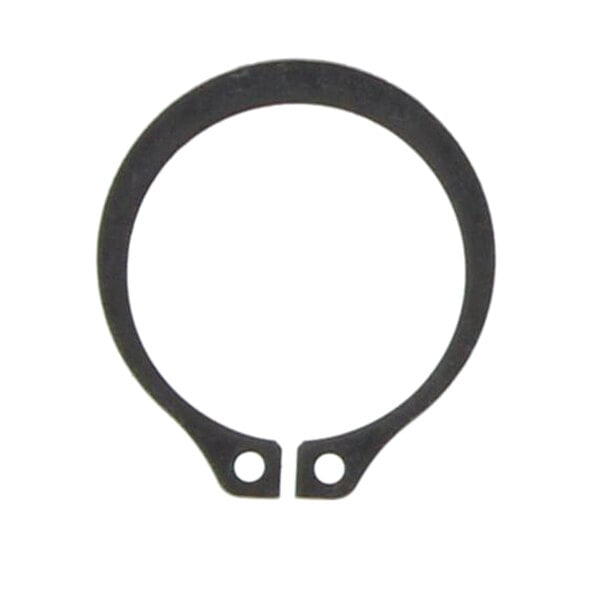 a black circle with two holes