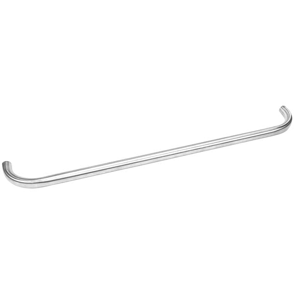 A stainless steel Bakers Pride towel bar.