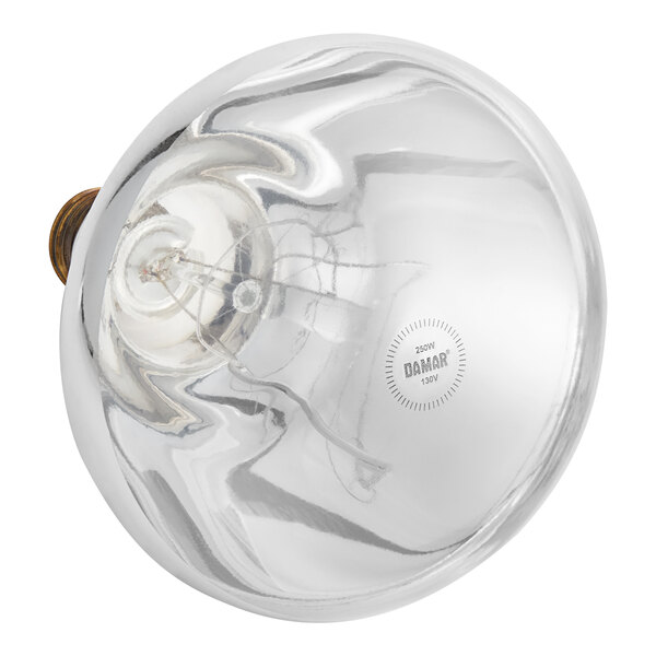 An Alto-Shaam clear light bulb with a wire.