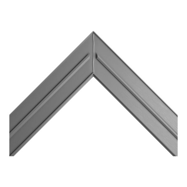 A gray door gasket for a refrigerator, measuring 21 1/2 inches by 24 1/2 inches.