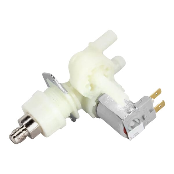 A white plastic and metal valve for a Bloomfield coffee machine.