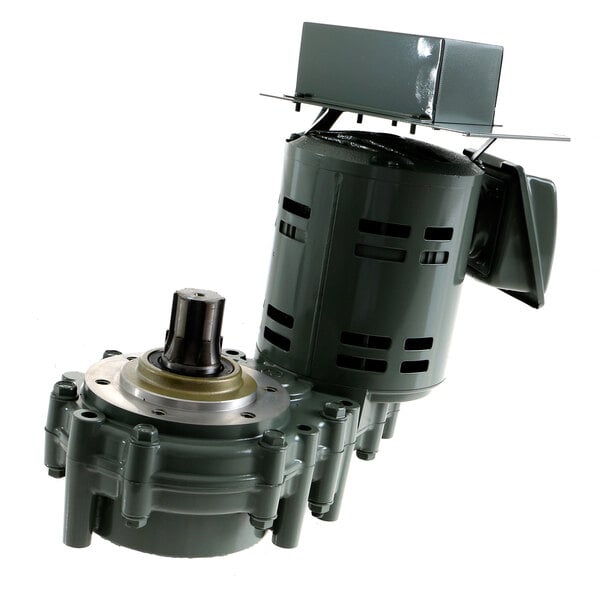 A green Hoshizaki gear motor with a metal housing.