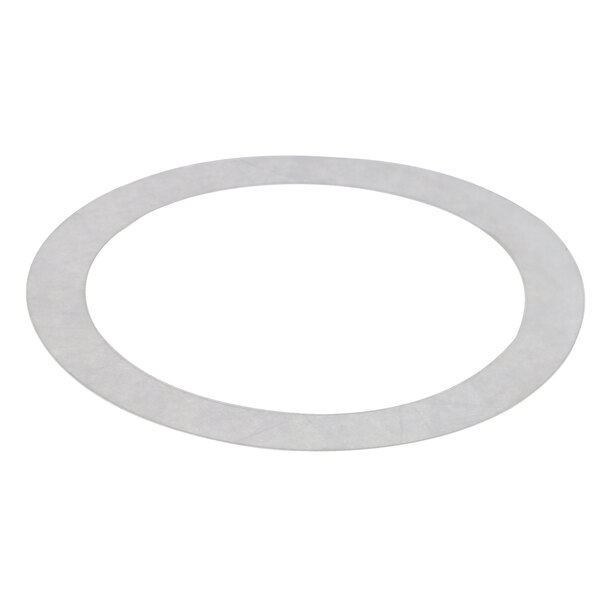 A white rubber washer with a white background.