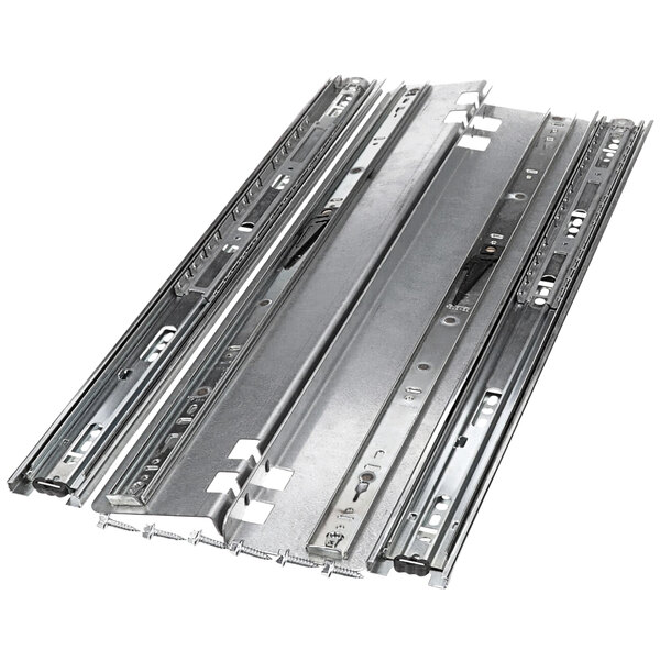 A close-up of a Duke metal slide set.