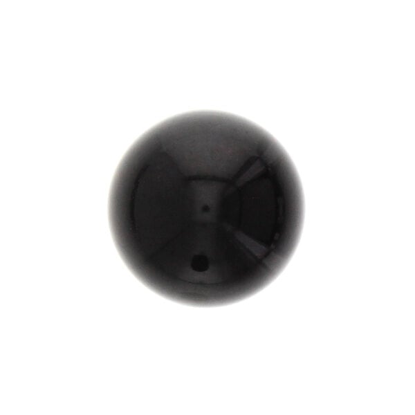 a black ball on a white background