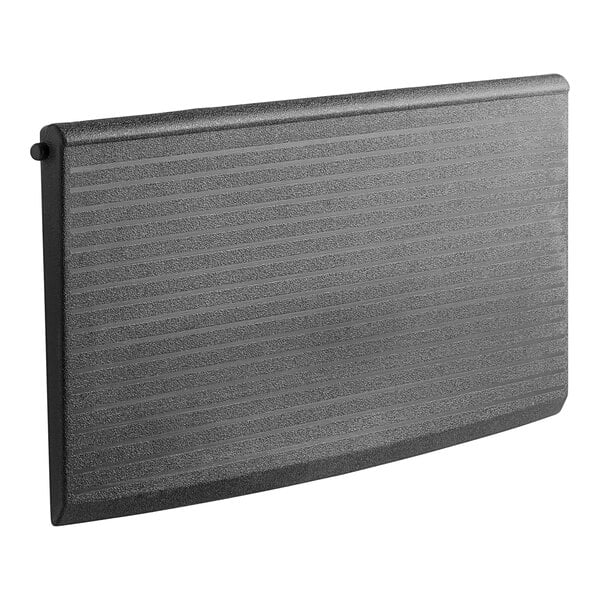 A black rectangular Scotsman bin door with a black metal handle.
