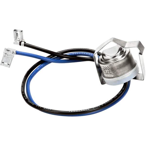 A blue and black wire with a connector.