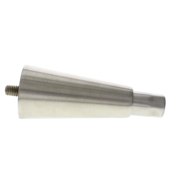 A metal leg with a screw on the end.