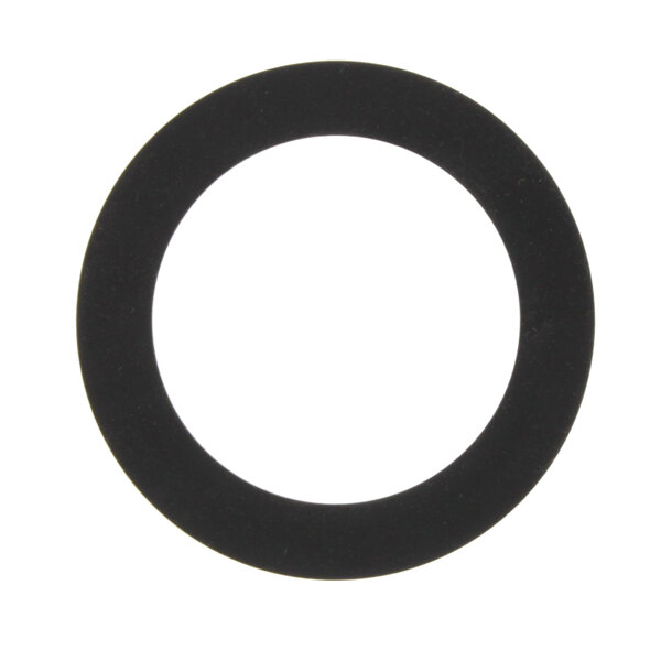 A black rubber circle with a white background.