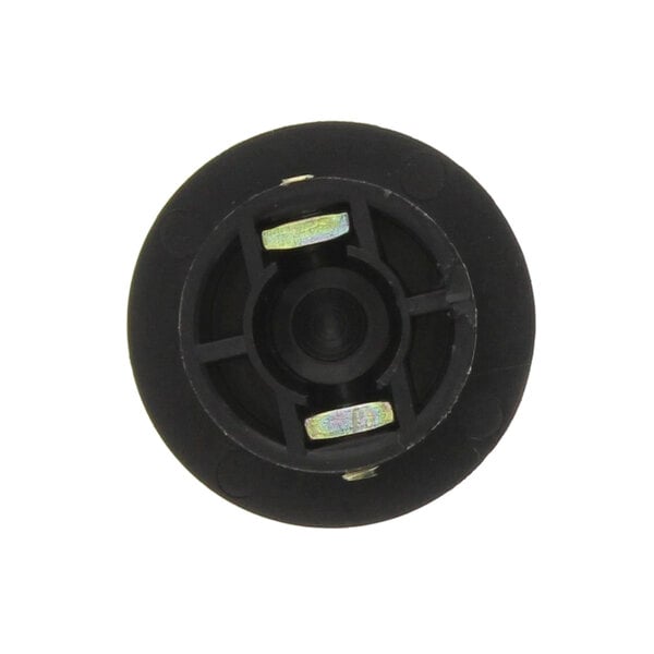 A black plastic Cleveland cap with metal screws.