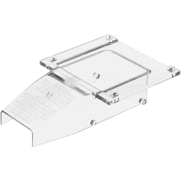 A clear plastic box with a metal lid for Cornelius 53015 Ice Chute.