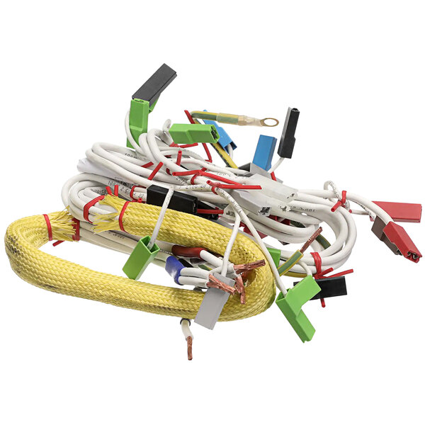 A bunch of wires with different colors.