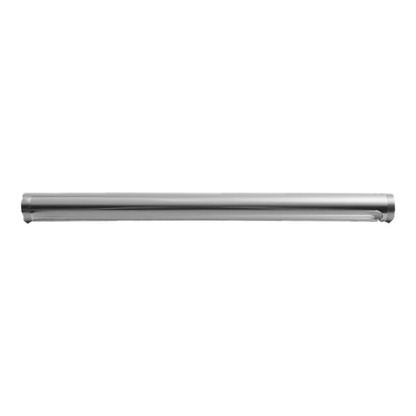 A long metal rod with a handle on a white background.