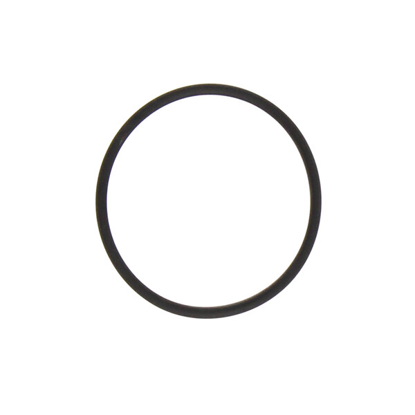 A black circle with a white background.