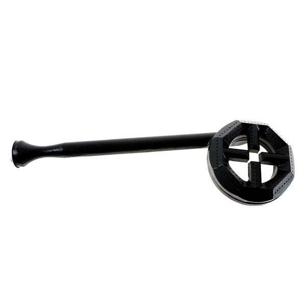 A black metal Jade Range rear burner pole with a cross on it.