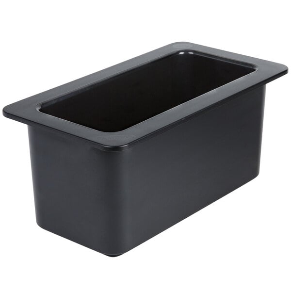 Cambro 36CF110 ColdFest 1/3 Size Black ABS Plastic Food Pan - 6