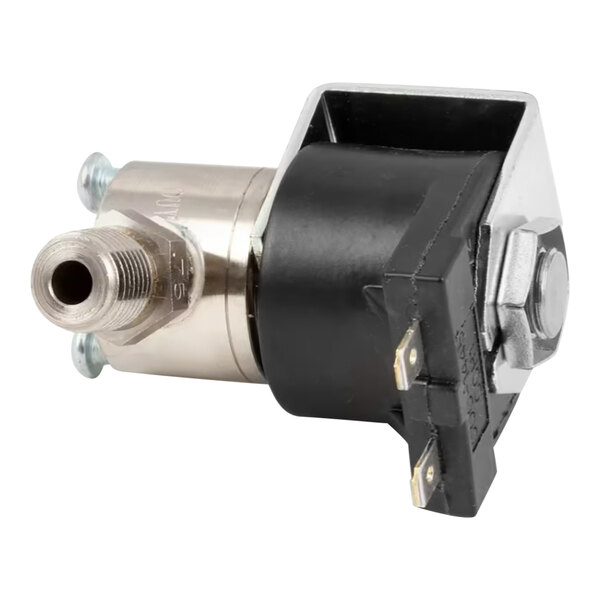 A close-up of a Bloomfield black and white valve.