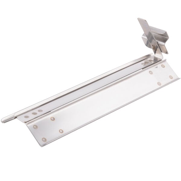 A Bron Coucke stainless steel egg separator with a metal bracket and handle.