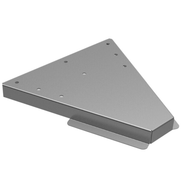 a metal corner with holes