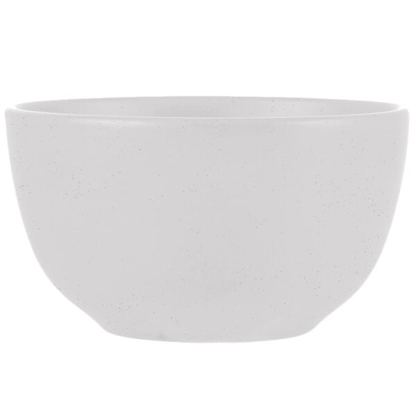 A white Libbey Driftstone porcelain bowl.