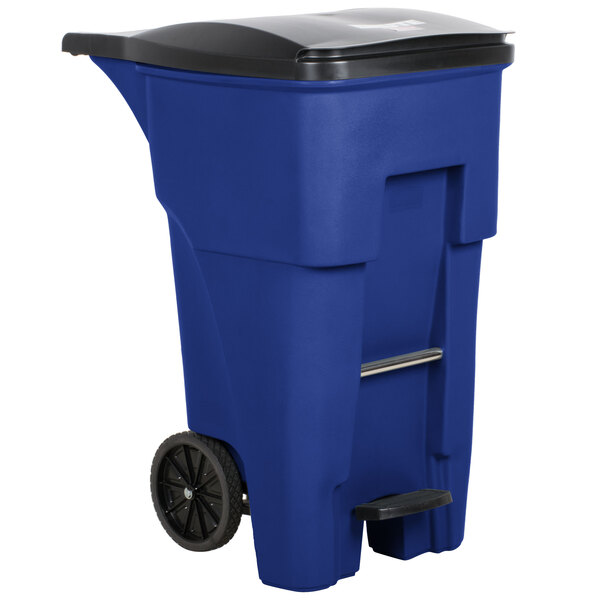 65 Litre Slim Bin Mobile Recycling Waste Catering Office Container with Lid 