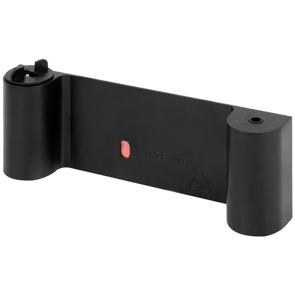 A black plastic Paraclipse Fruit Fly Patrol capture cartridge with a red light.