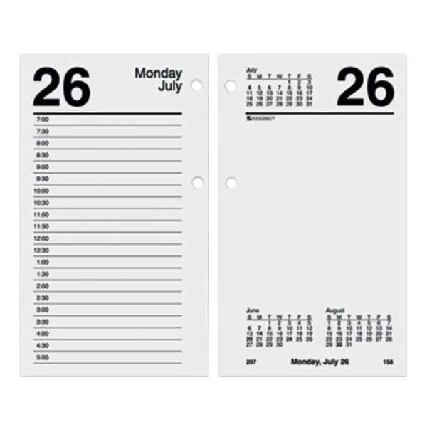 AtAGlance E717R50 3 1/2" x 6" White 2020 Recycled Desk Calendar Refill