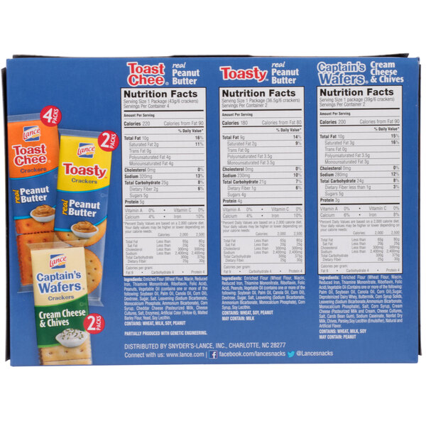 Lance Sandwich Crackers 8 Count Variety Pack