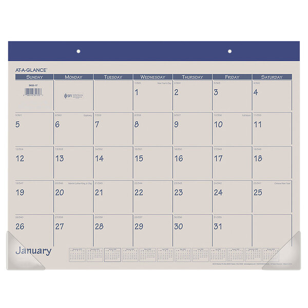 a calendar with numbers and a blue border