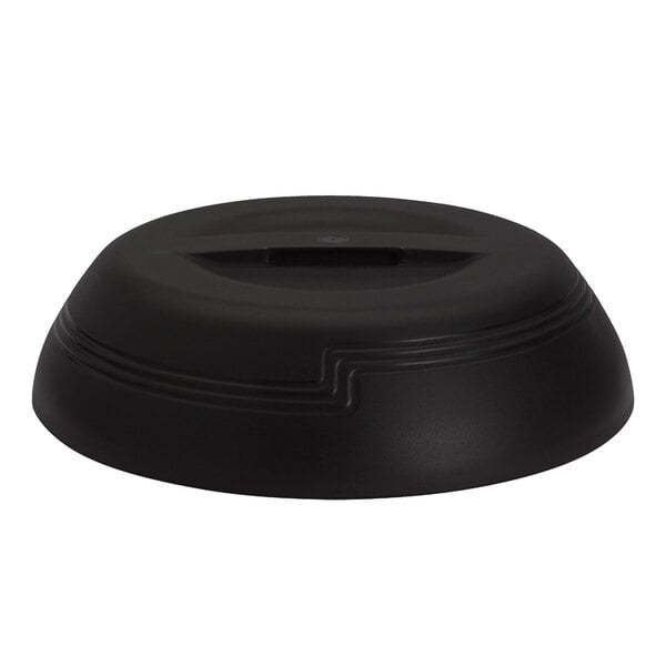 a black pot with a lid