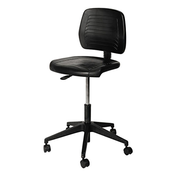 alera plus aapcs616 black adjustable workbench stool with back