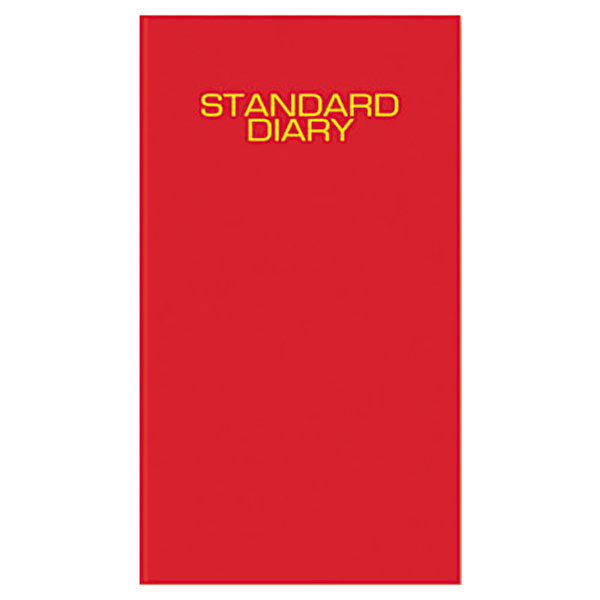 An At-A-Glance red rectangular spiral-bound diary with yellow text on the cover.