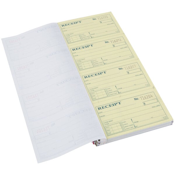 Adams SC1152 2Part Blue and White Carbonless Rent Receipt Book with 200 Receipts