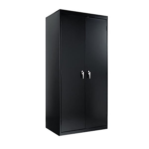 Door Steel Storage Cabinet, Black Metal Storage Cabinet