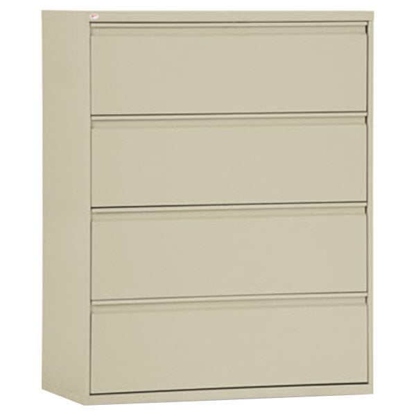 Alera Alelf4254py Putty Four Drawer, Metal Lateral File Cabinets 4 Drawer
