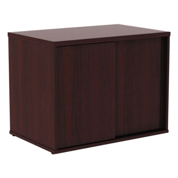 Alera Alels593020my Open Office Mahogany Low Storage Cabinet Credenza 29 1 2 X 19 1 8 X 22 7 8