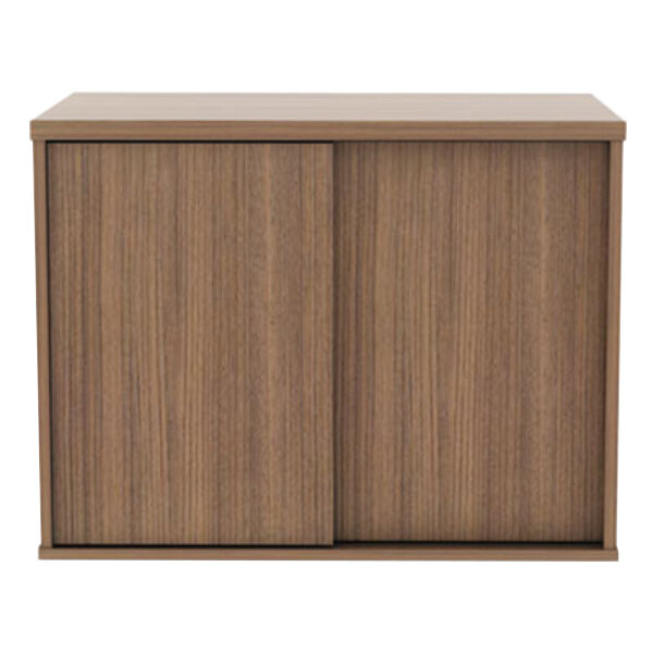 Alera Alels593020wa Open Office Walnut Low Storage Cabinet Main Picture Image Preview