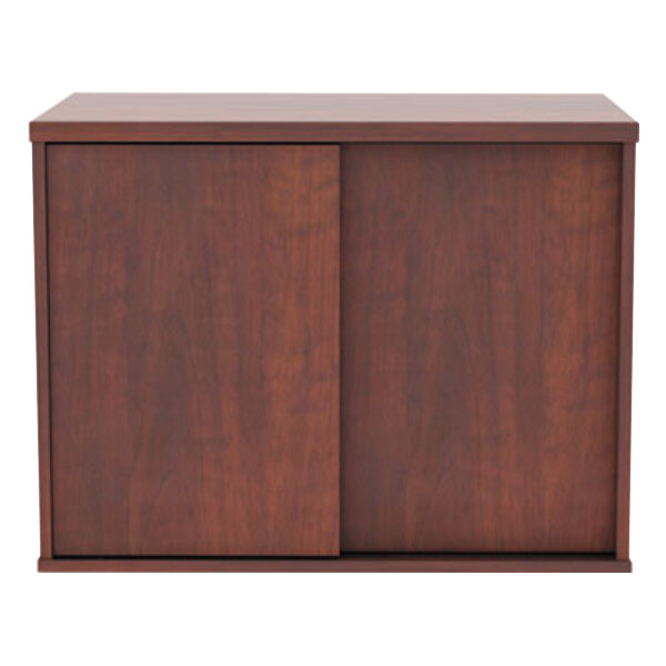 Alera Alels593020mc Open Office Cherry Low Storage Cabinet Credenza 29 1 2 X 19 1 8 X 22 7 8