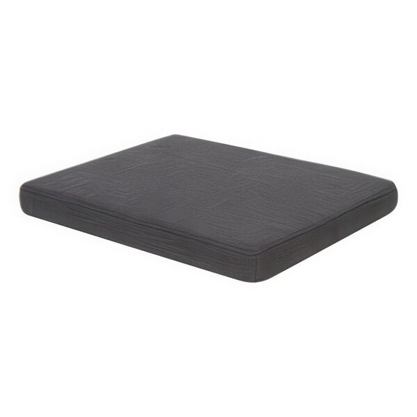 A black cushion for an Alera pedestal file seat on a white background.