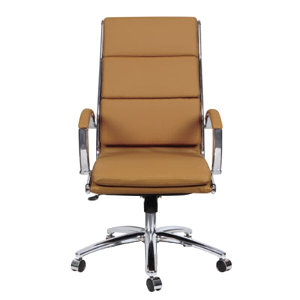 Alera ALENR4159 Neratoli High-Back Camel Leather Office Chair with