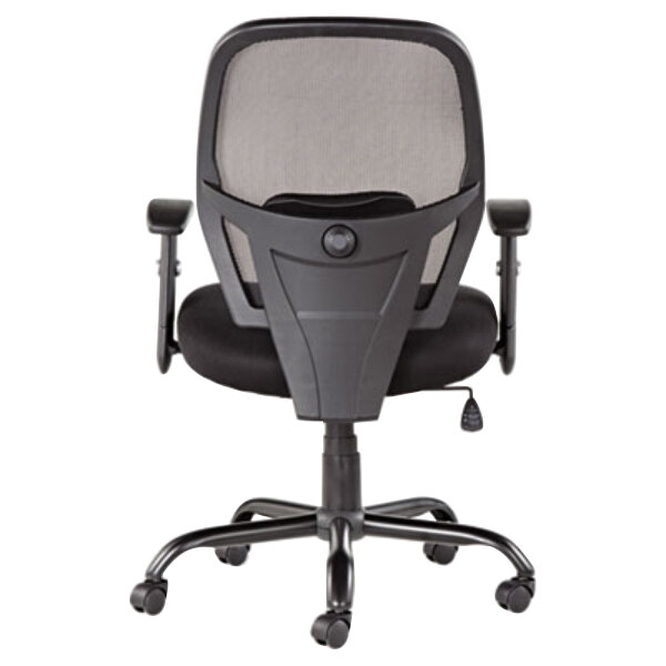 Alera ALEMX4517 Merix Black Mid-Back Big & Tall Mesh Office Chair with ...